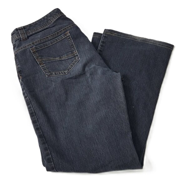 Contrast Vintage Jeans Womans Bootcut Mid Rise Size 13 Black Grey Medium Wash - Picture 4 of 16